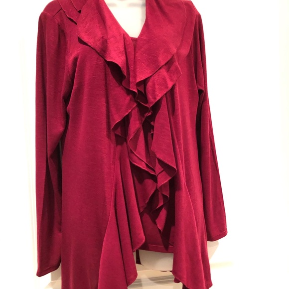 NWT Gramercy 22 2-pc Wine Sweater Set  Size Large - Picture 3 of 8